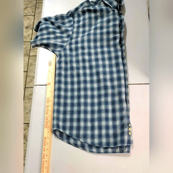 Abercrombie & Fitch Navy and White Checkered Shirt, 100% Cotton Size XL - Picture 7 of 8